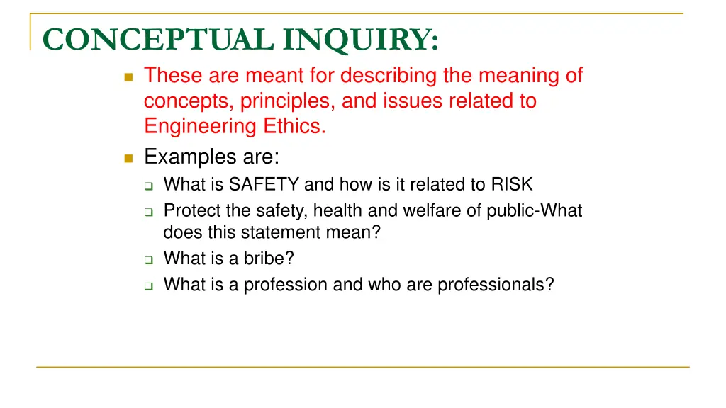 conceptual inquiry these are meant for describing
