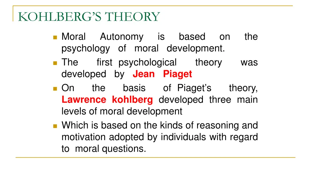 kohlberg s theory