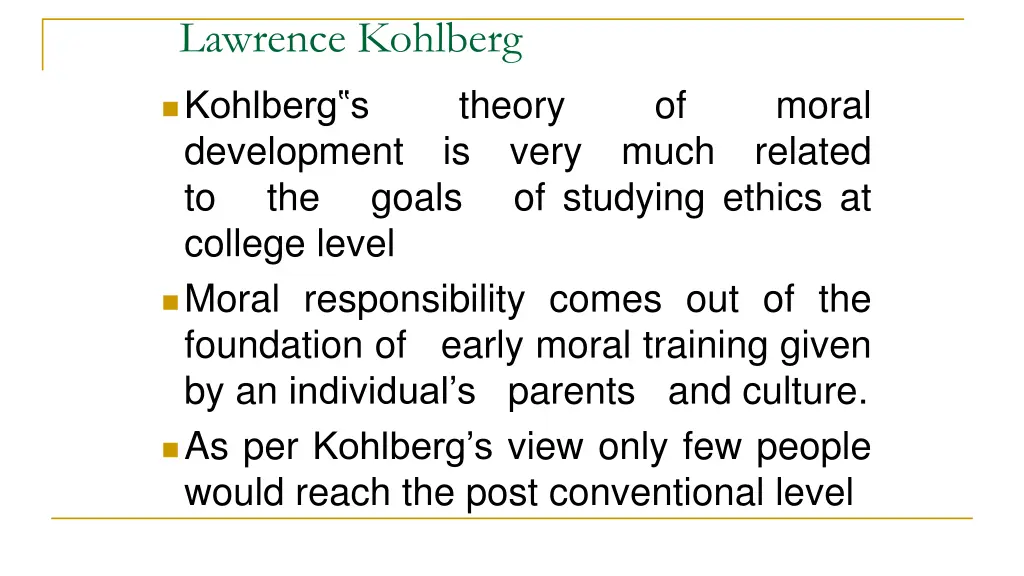 lawrence kohlberg