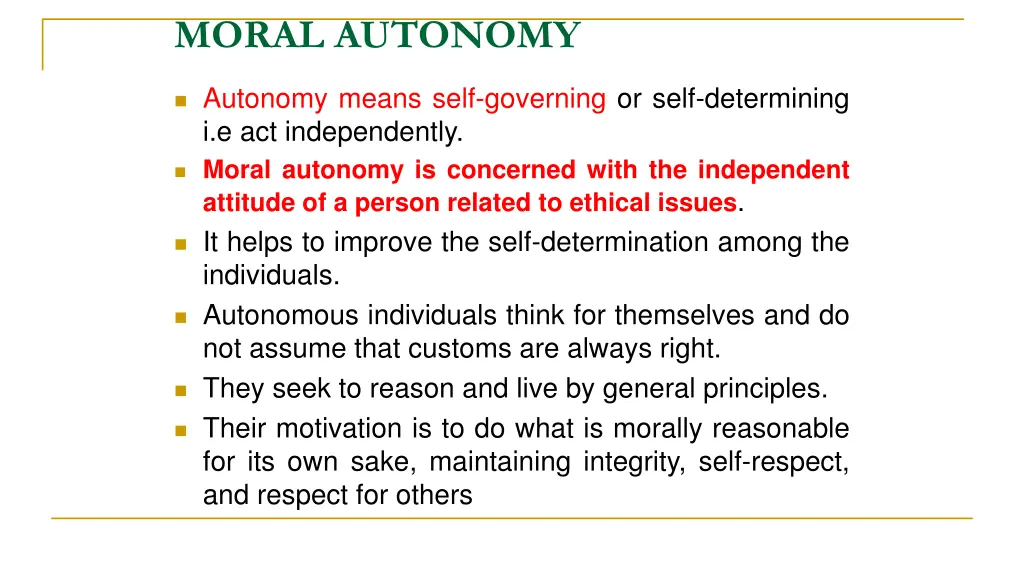 moral autonomy