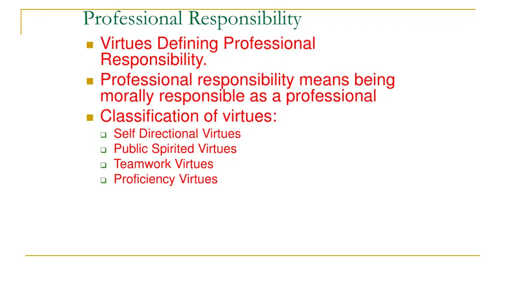 professional responsibility