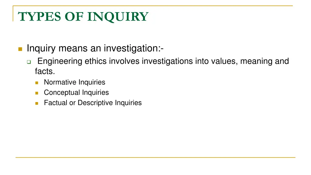 types of inquiry