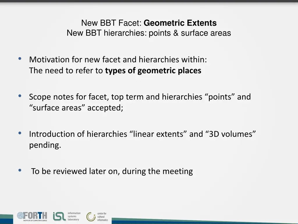 new bbt facet geometric extents