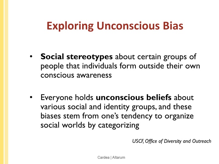 exploring unconscious bias