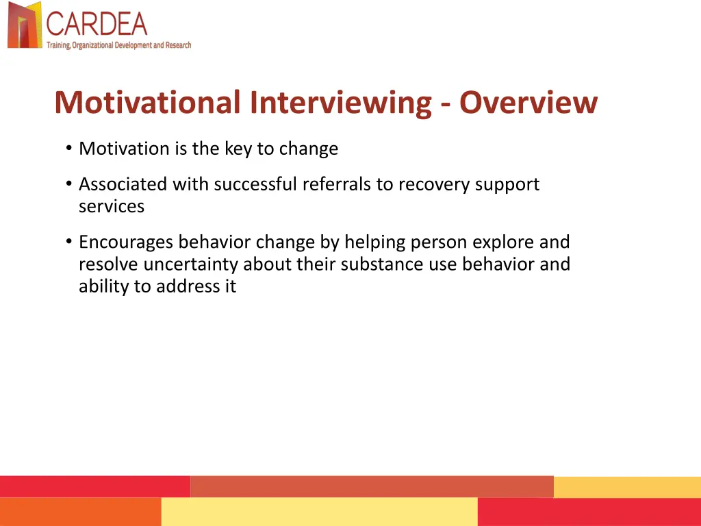 motivational interviewing overview