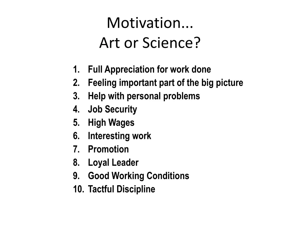 motivation art or science 2