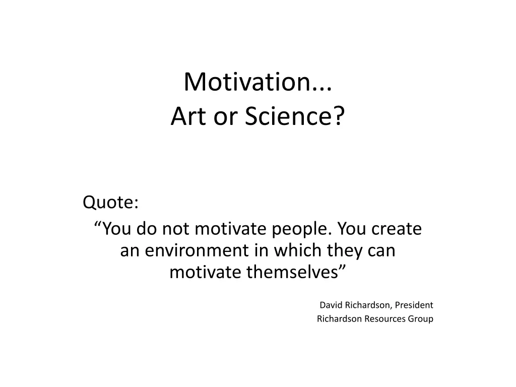 motivation art or science 6