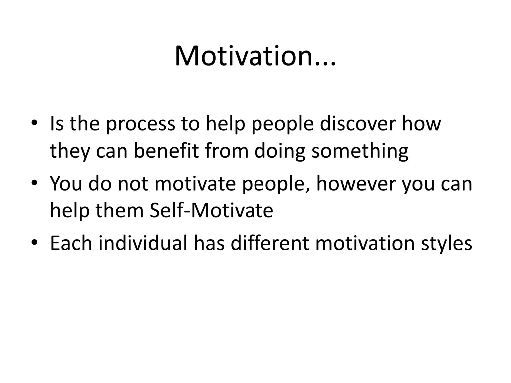 motivation