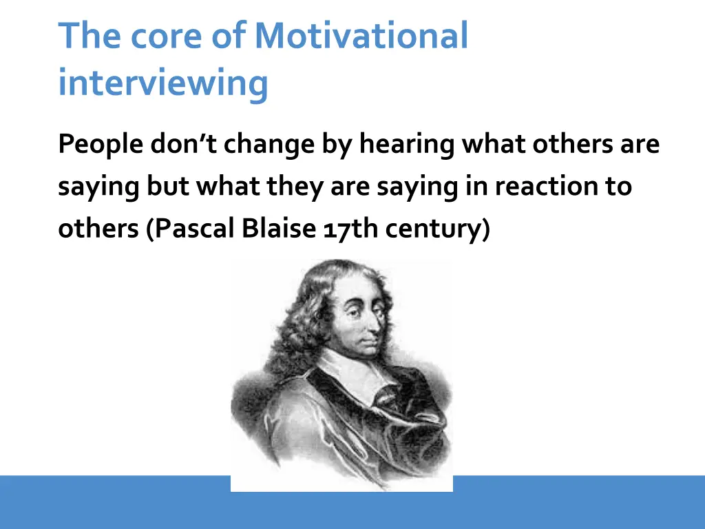 the core of motivational interviewing