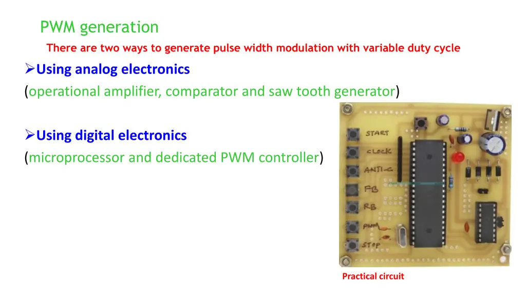 pwm generation there are two ways to generate