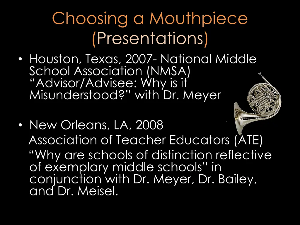 choosing a mouthpiece presentations houston texas