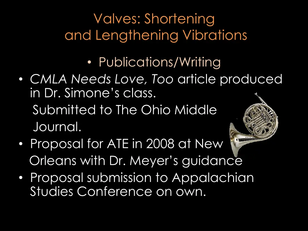 valves shortening and lengthening vibrations