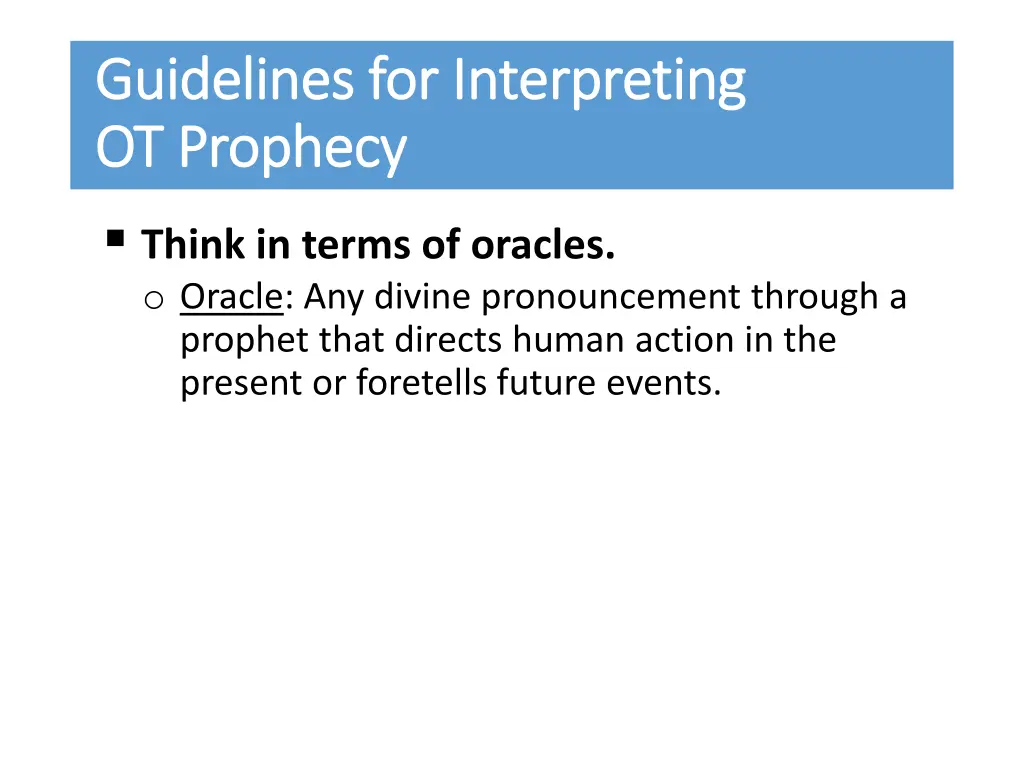 guidelines for interpreting guidelines