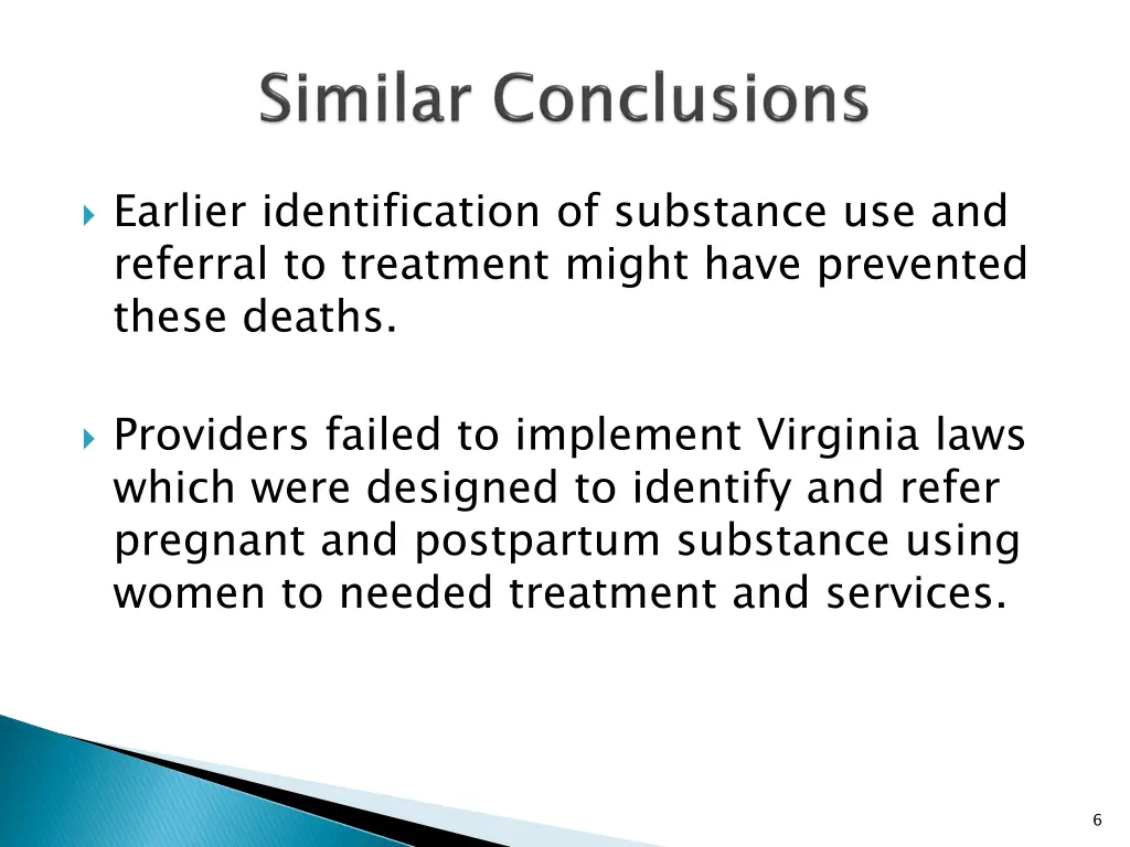 earlier identification of substance