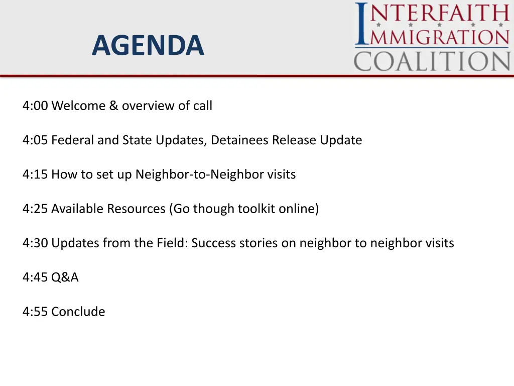 agenda