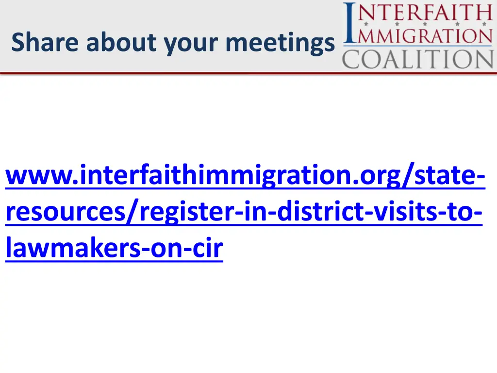 share about your meetings