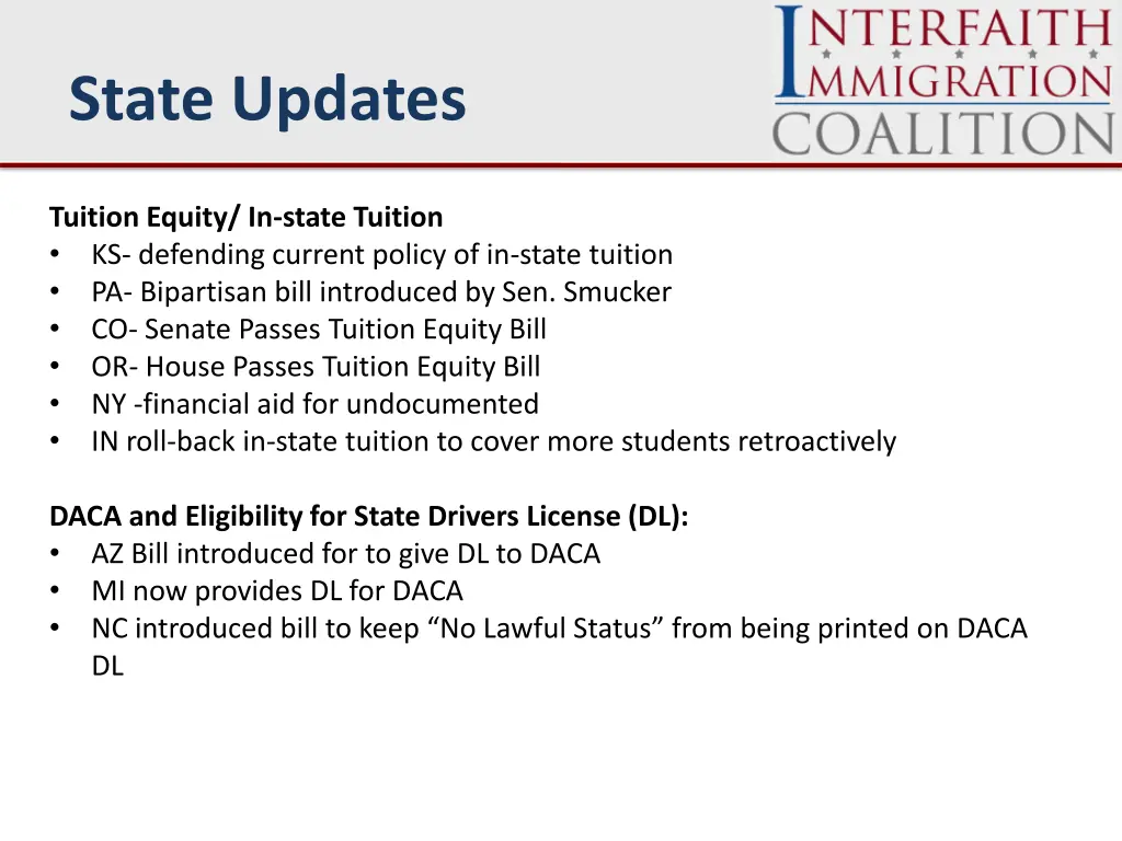 state updates