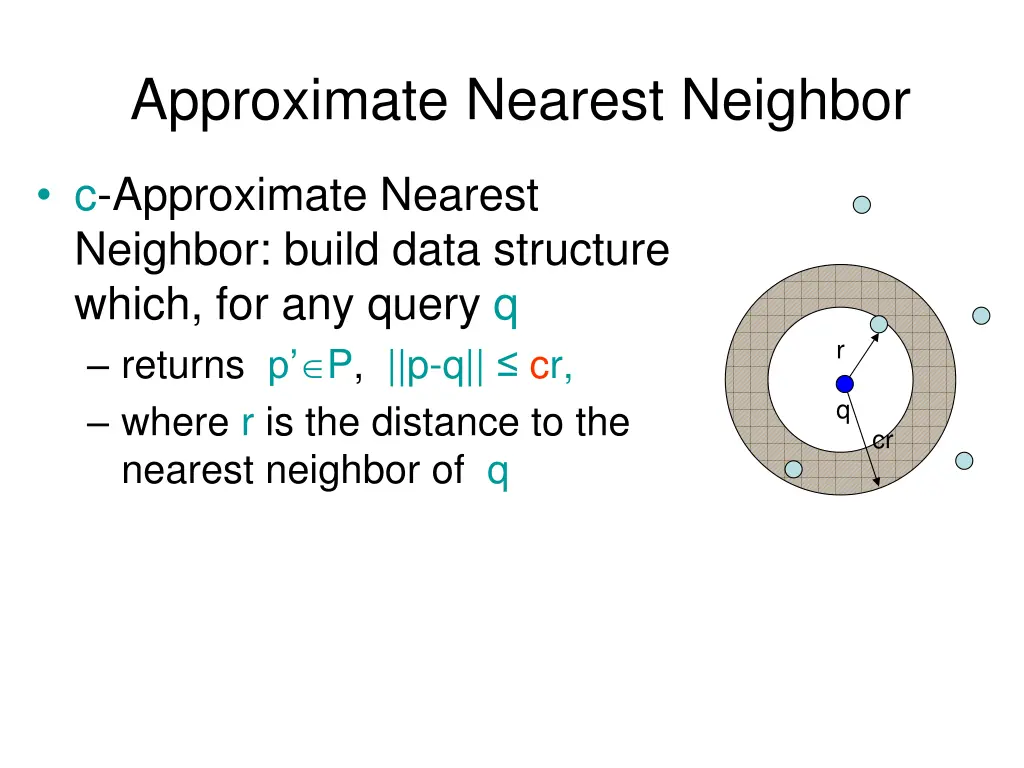 approximate nearest neighbor