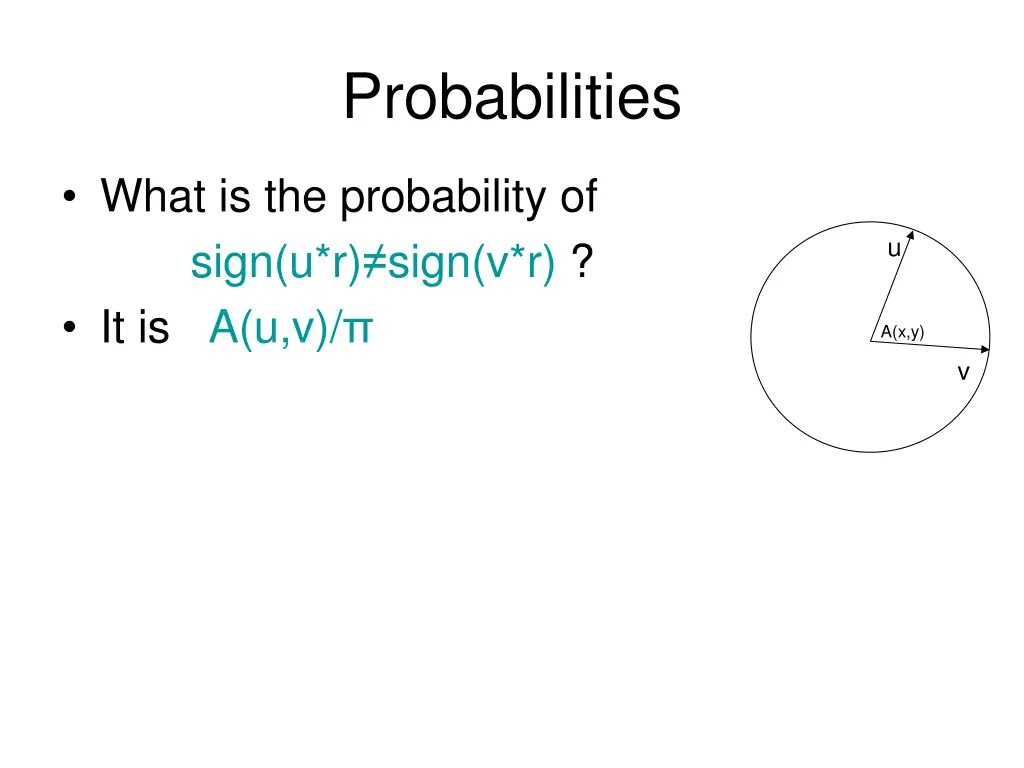 probabilities