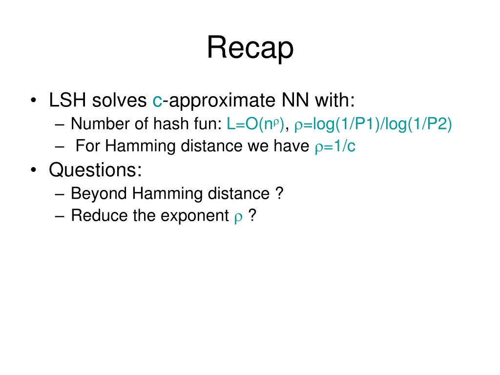 recap