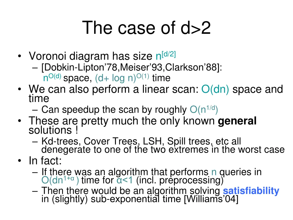 the case of d 2 1