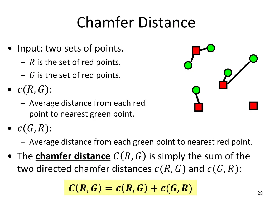 chamfer distance