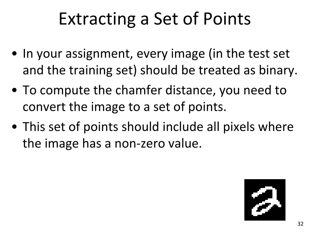 extracting a set of points