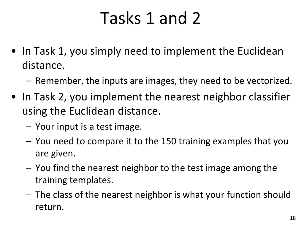 tasks 1 and 2