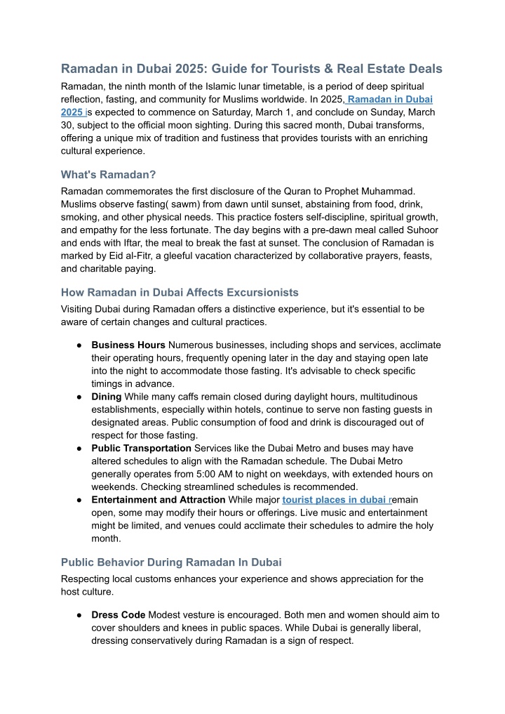ramadan in dubai 2025 guide for tourists real