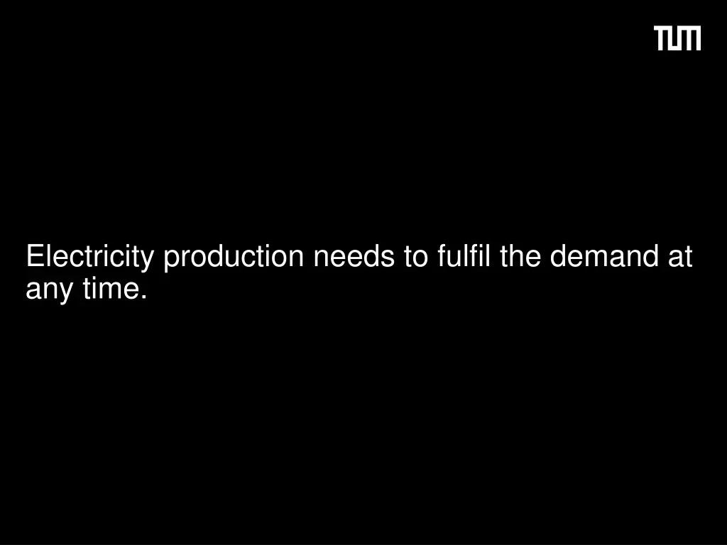 electricity production needs to fulfil the demand