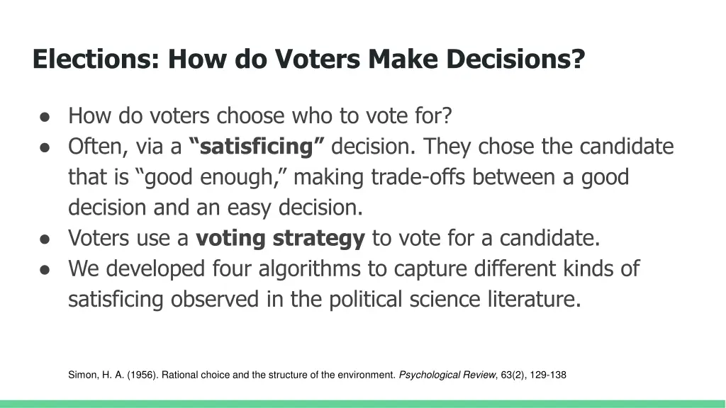 elections how do voters make decisions