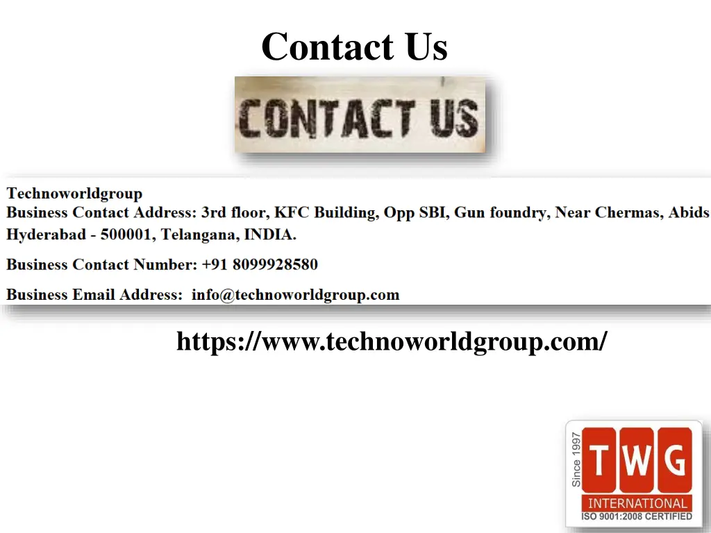 contact us