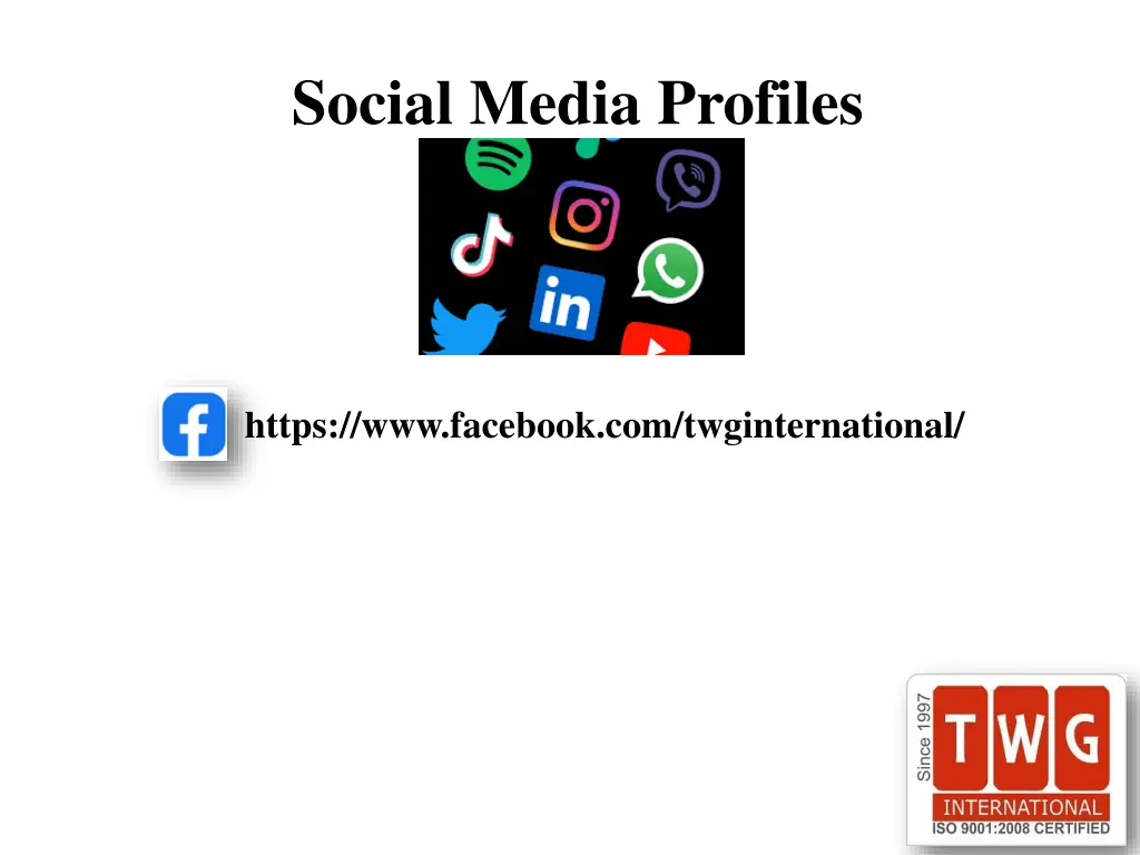 social media profiles