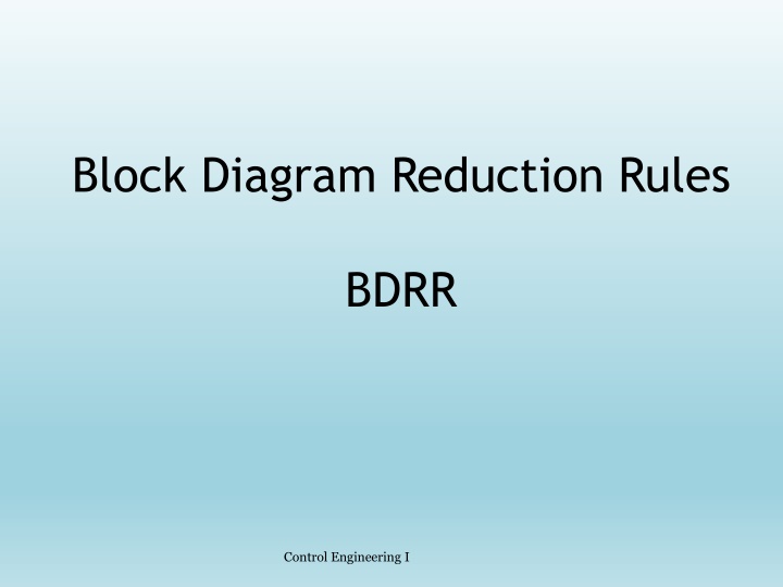block diagram reduction rules