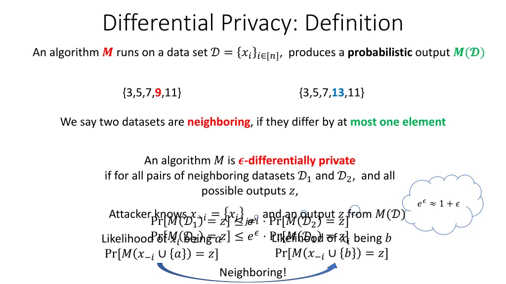 differential privacy definition