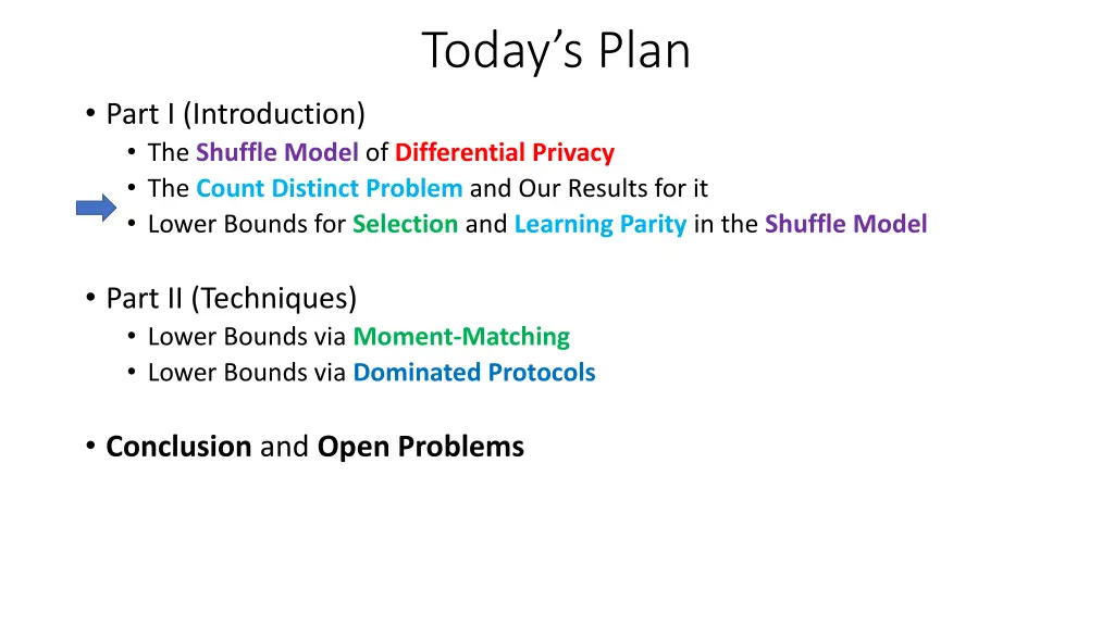 today s plan 1