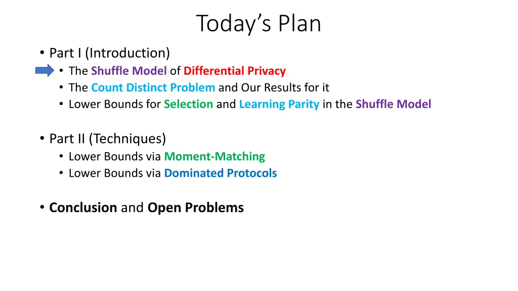 today s plan