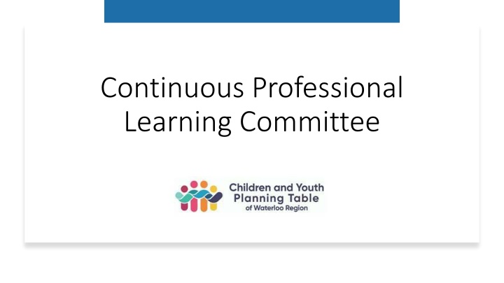 continuous professional learning committee