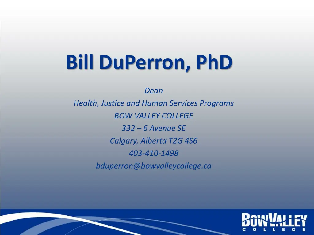 bill duperron phd