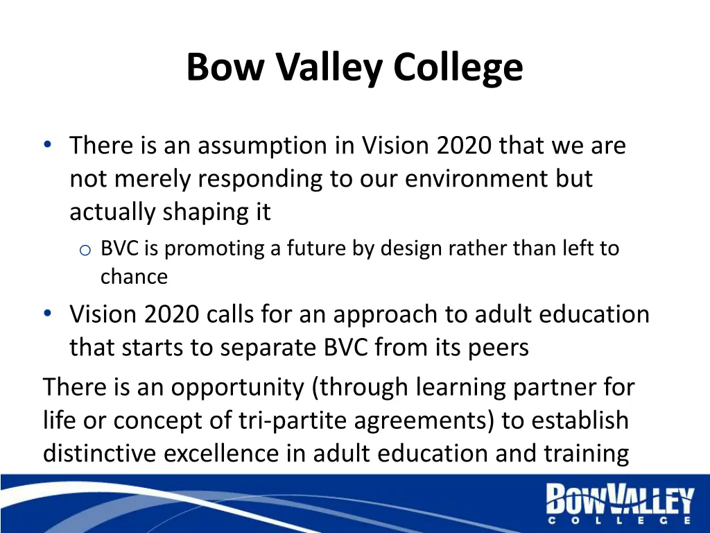 bow valley college
