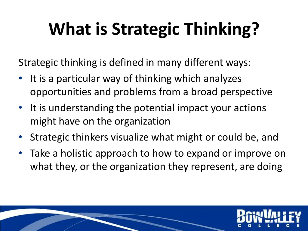 what is strategic thinking