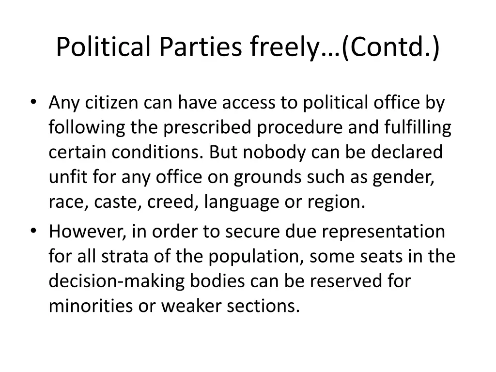 political parties freely contd 1