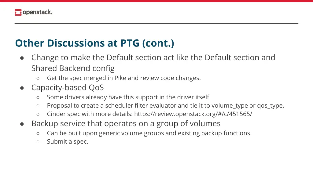 other discussions at ptg cont change to make