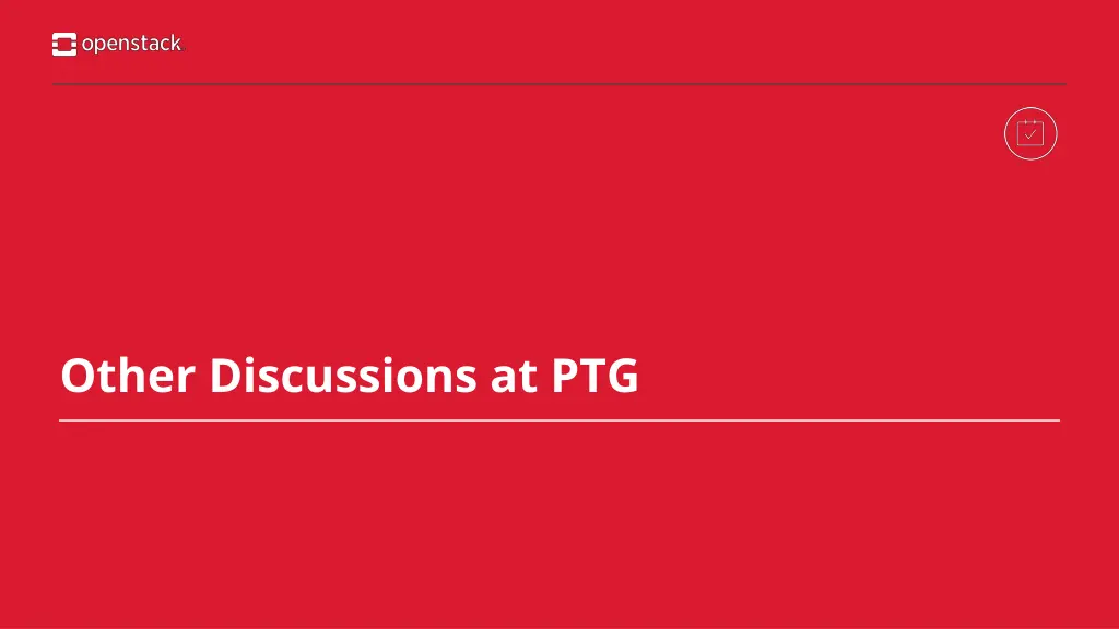 other discussions at ptg