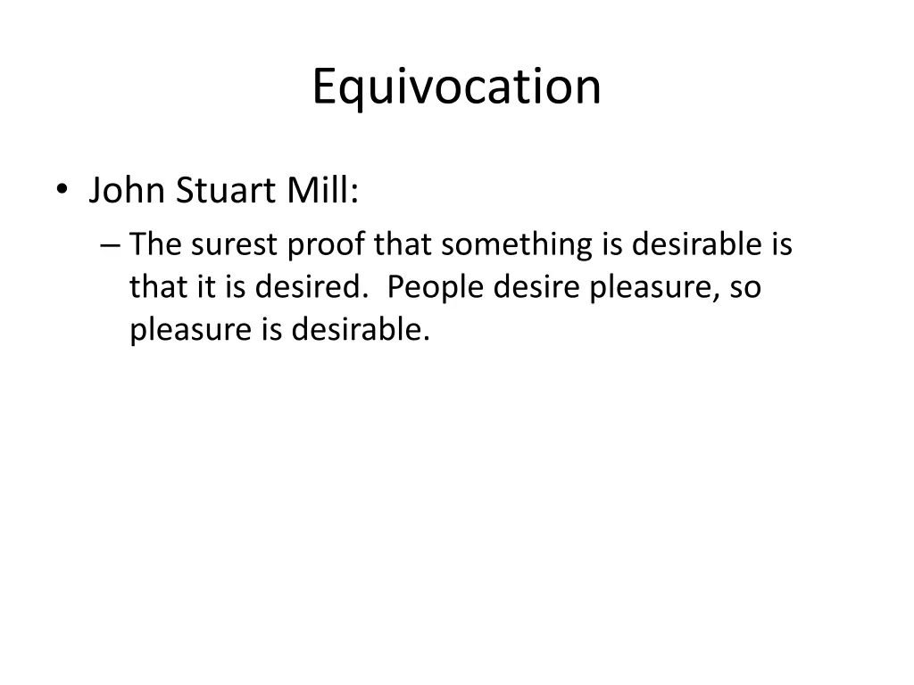 equivocation 1