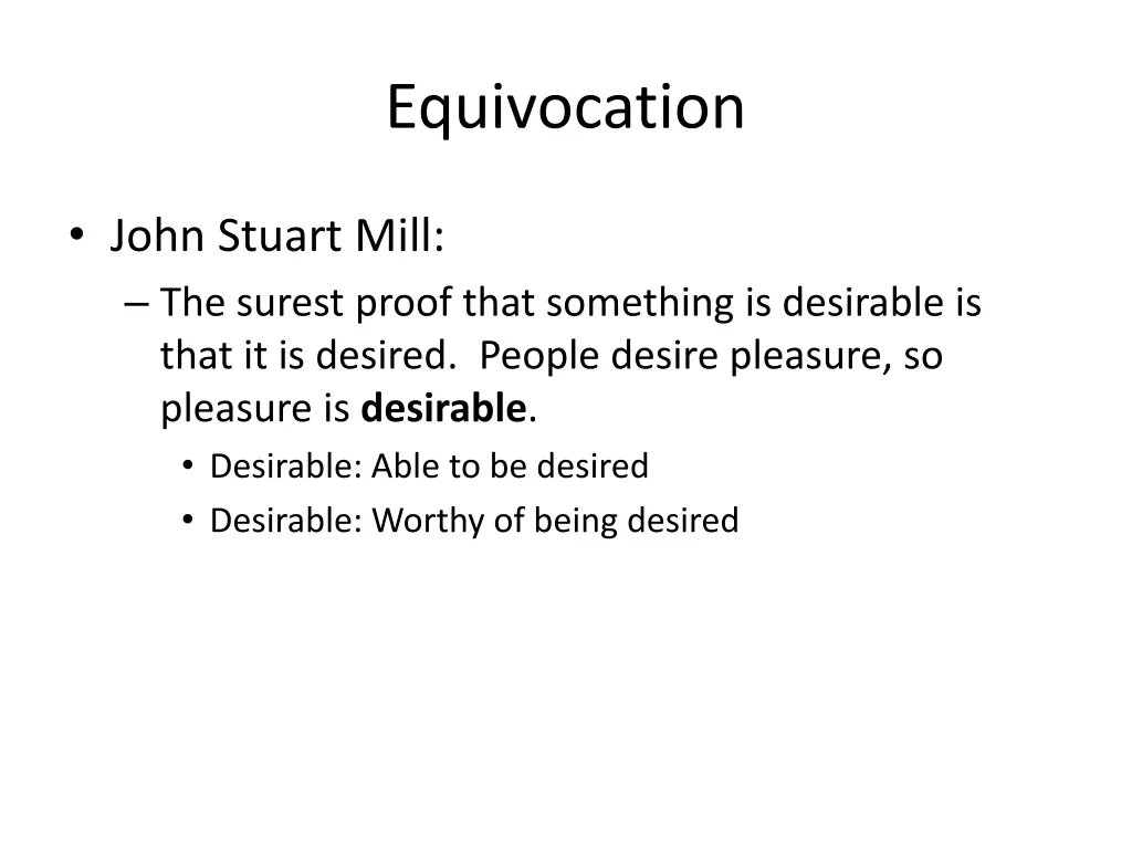 equivocation 3