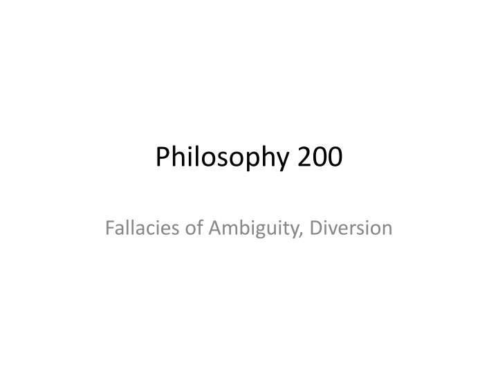 philosophy 200
