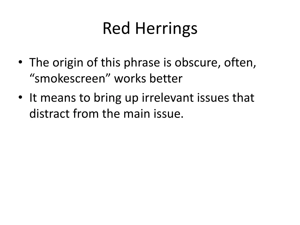 red herrings 1