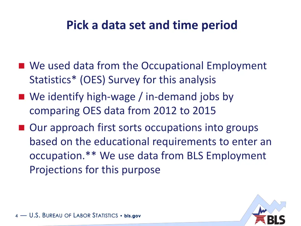 pick a data set and time period