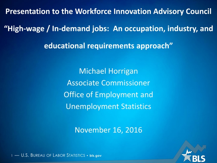 presentation to the workforce innovation advisory